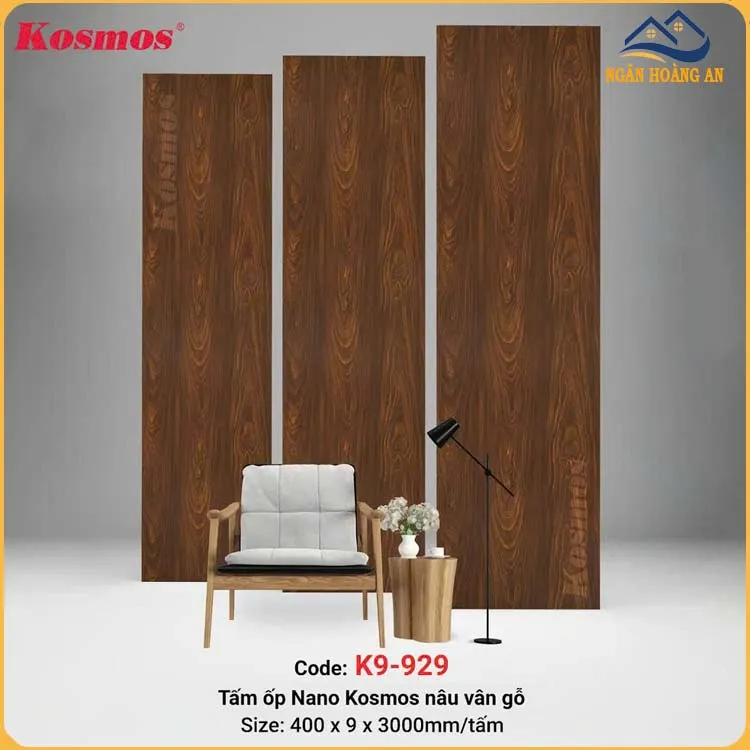 Ốp Tường Ốp Trần Nhựa Nano Chân Kép Giả Gỗ Kosmos K9-929