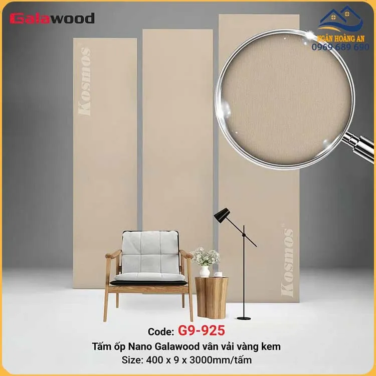 Tấm Nhựa Ốp Tường Nano Giả Vân Vải Galawood G9-925