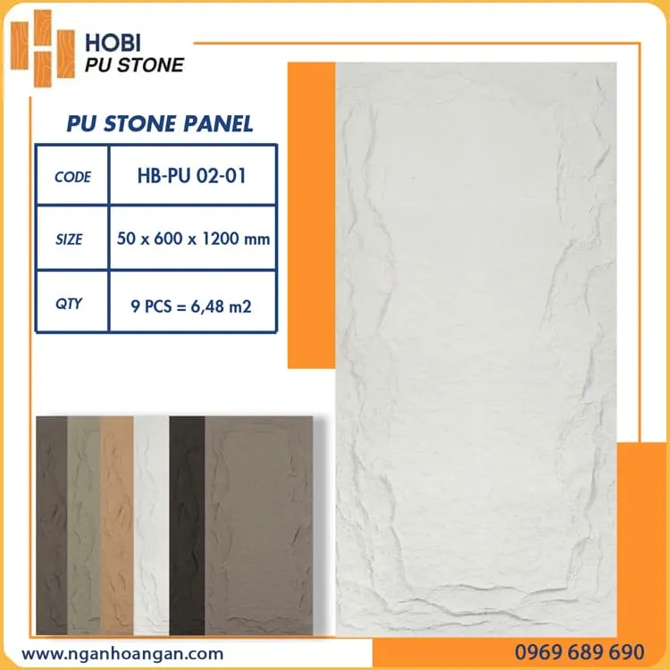 Tấm Nhựa PU Giả Đá Hobiwood HB-PU02-01