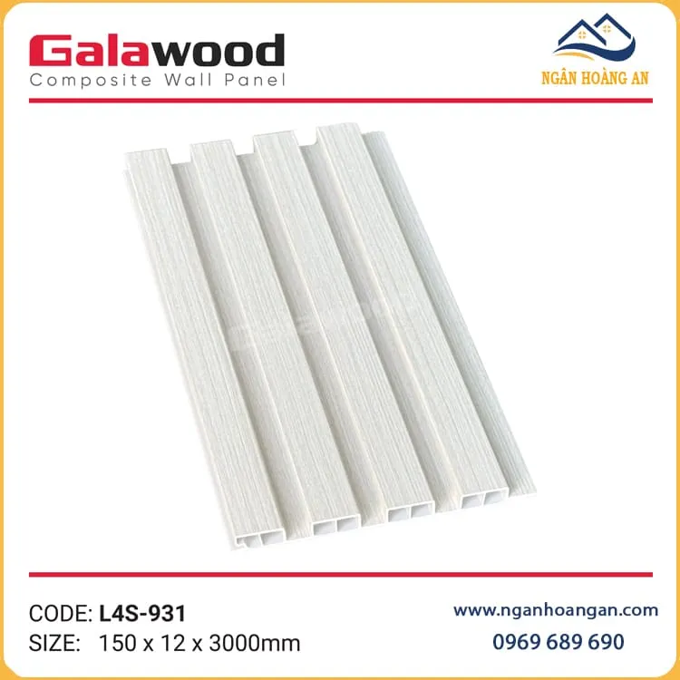 Tấm Ốp Lam 4 Sóng Nhựa Giả Gỗ Galawood L4S-931
