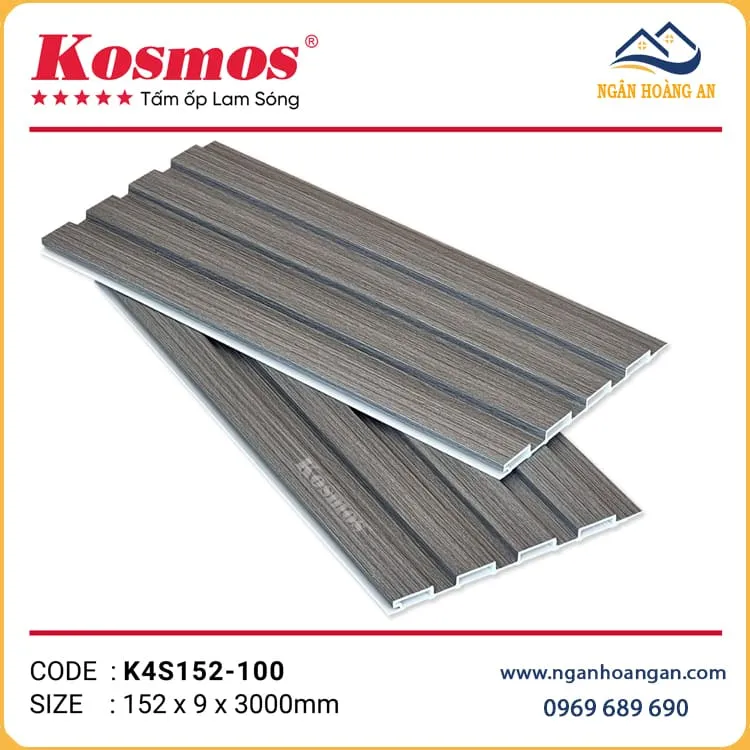 Tấm Ốp Lam 4 Sóng Ốp Trần Tường Kosmos K4S152-100