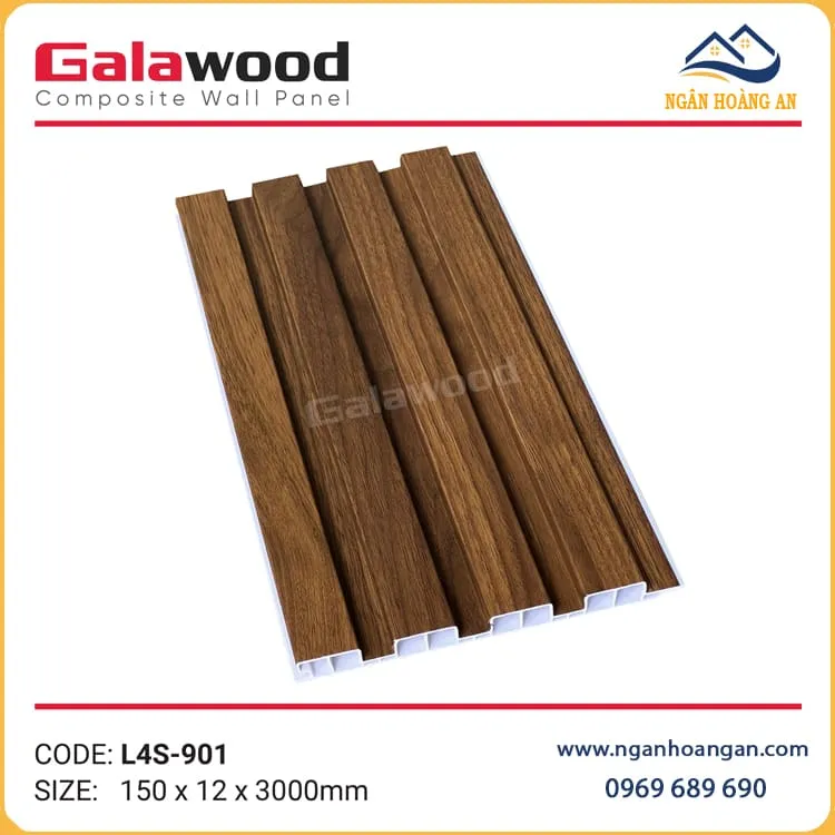 Tấm Ốp Lam Sóng Nhựa Giả Gỗ Galawood L4S-901