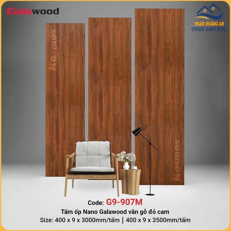 Tấm Ốp Tường Nano Nhựa Giả Gỗ Galawood G9-907M