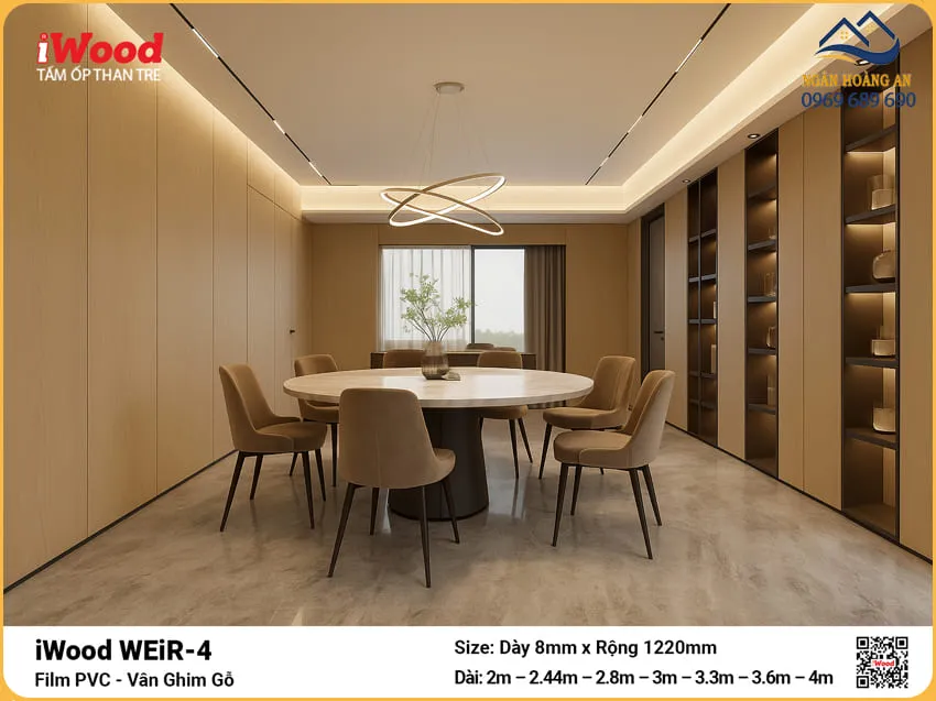 Tấm Than Tre Ốp Tường Vân Gỗ iWood WEiR-4