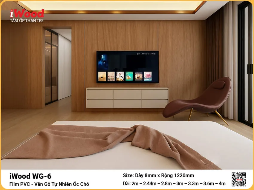 Tấm Than Tre Đa Năng Vân Gỗ Tự Nhiên Ốc Chó iWood WG-6