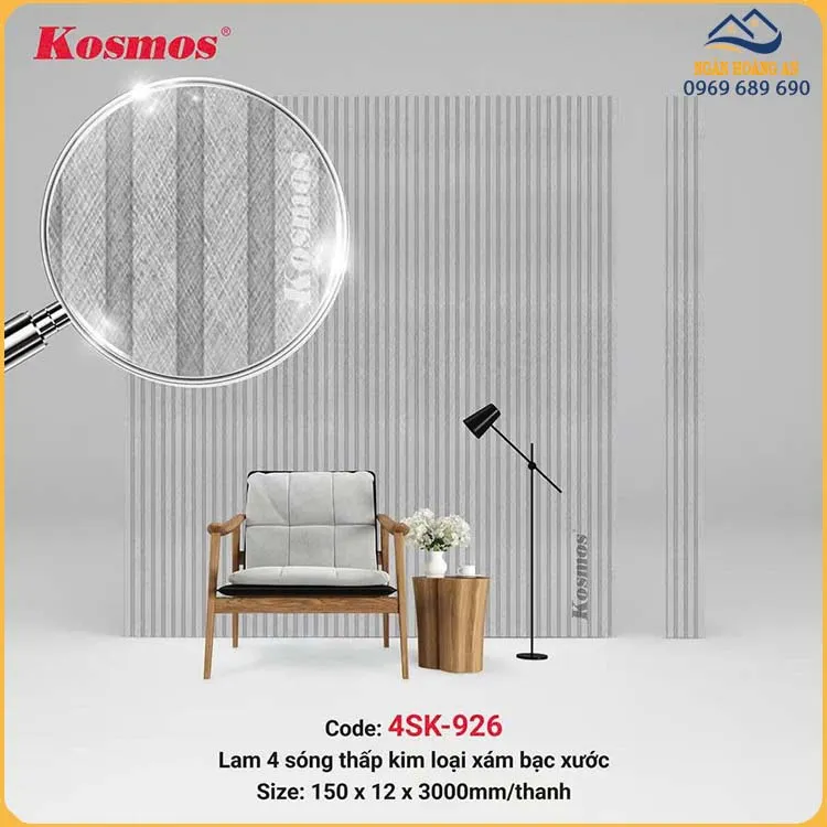 Tấm Ốp Tường Ốp Trần Lam 4 Sóng Kép Kosmos 4SK-926