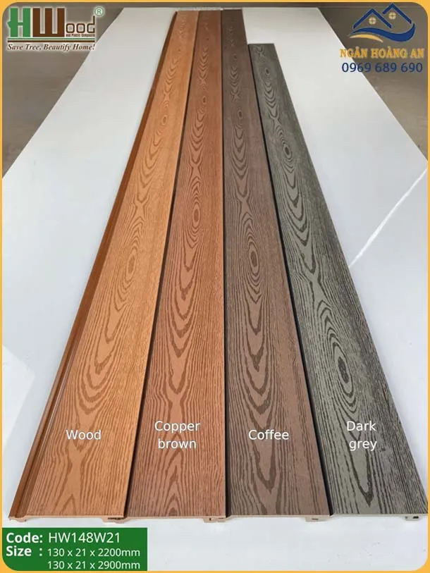 Tấm Ốp Tường Gỗ Nhựa Ngoài Trời Hwood HW148W21