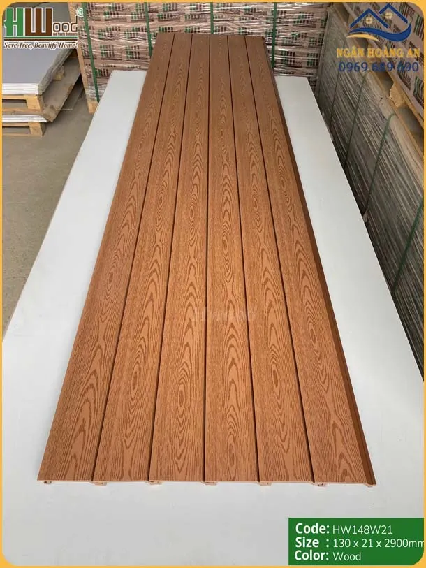 Tấm Ốp Tường Gỗ Nhựa Ngoài Trời Hwood HW148W21 Wood