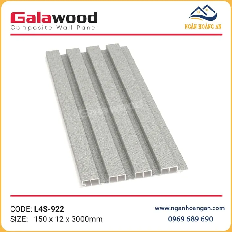 Tấm Ốp Tường Lam 4 Sóng Galawood Giả Vân Vải L4S-922