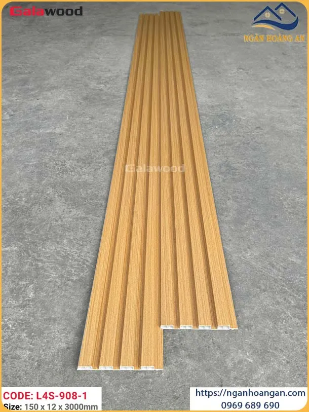 Tấm Nhựa Ốp Tường Lam Sóng Giả Gỗ Galawood L4S-098-1