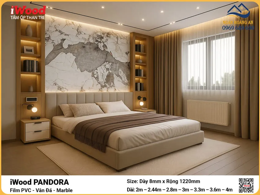 Tấm Ốp Tường Sợi Than Tre Pandora Iwood