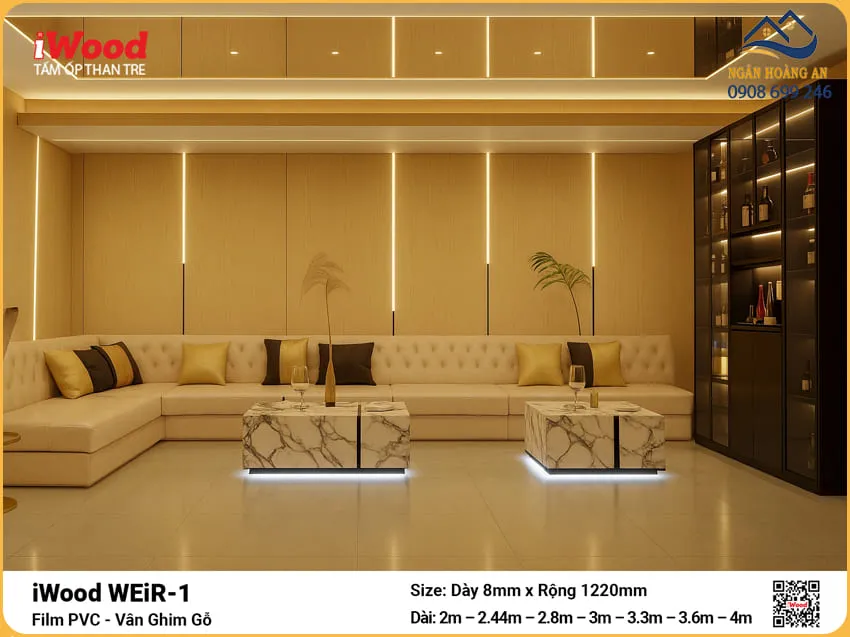 Tấm Ốp Tường Than Tre Đa Năng iWood WEiR-1