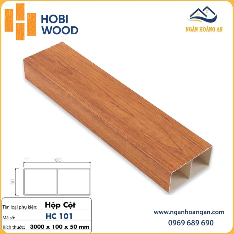 Thanh Lam Hộp Nhựa Giả Gỗ Hobiwood 50x100 HC101