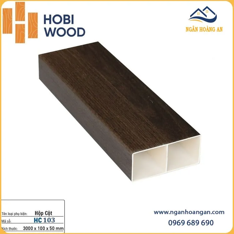 Thanh Lam Hộp 50x100 Nhựa Giả Gỗ Trang Trí Phòng Khách Hobiwood