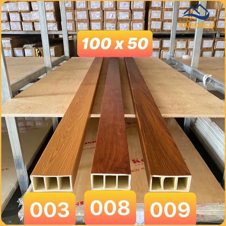 Thanh Lam Hộp Nhựa Giả Gỗ Kosmos LAM100X50