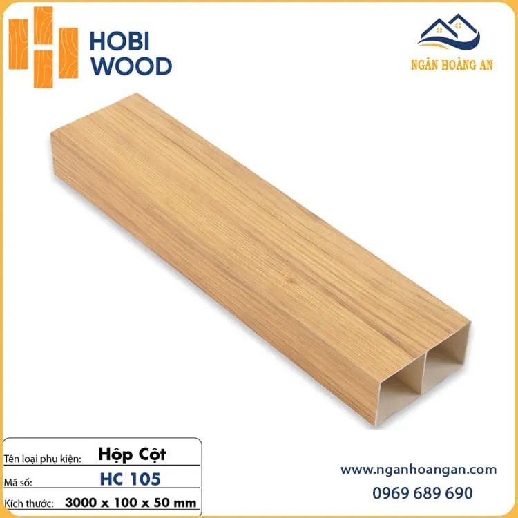 Thanh Lam Nhựa Giả Gỗ Trang Trí Cầu Thang Hobiwood 50x100 HC105