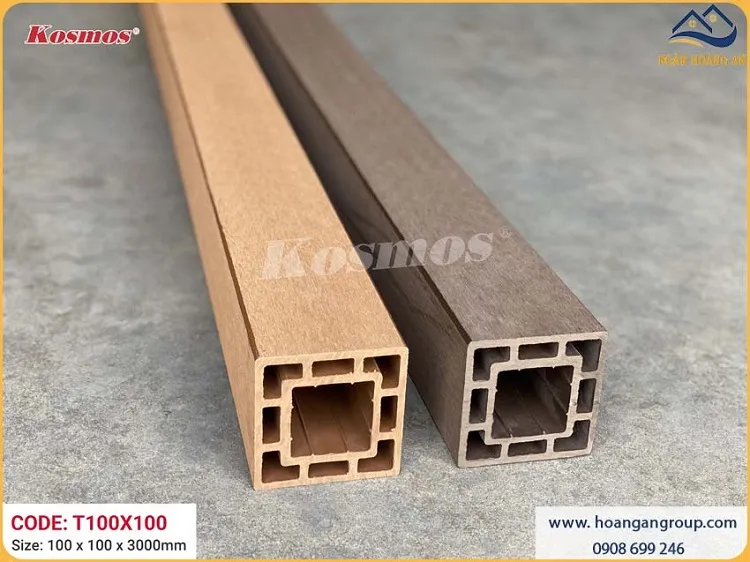 Giàn Hoa Pergola Gỗ Nhựa Ngoài Trời Kosmos T100x100 Coffee