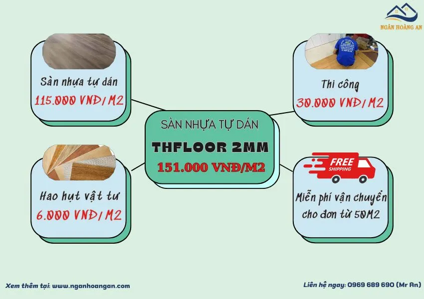 Bảng Giá Thi Công Hoàn Thiện Sàn Nhựa Tự Dán THFLoor