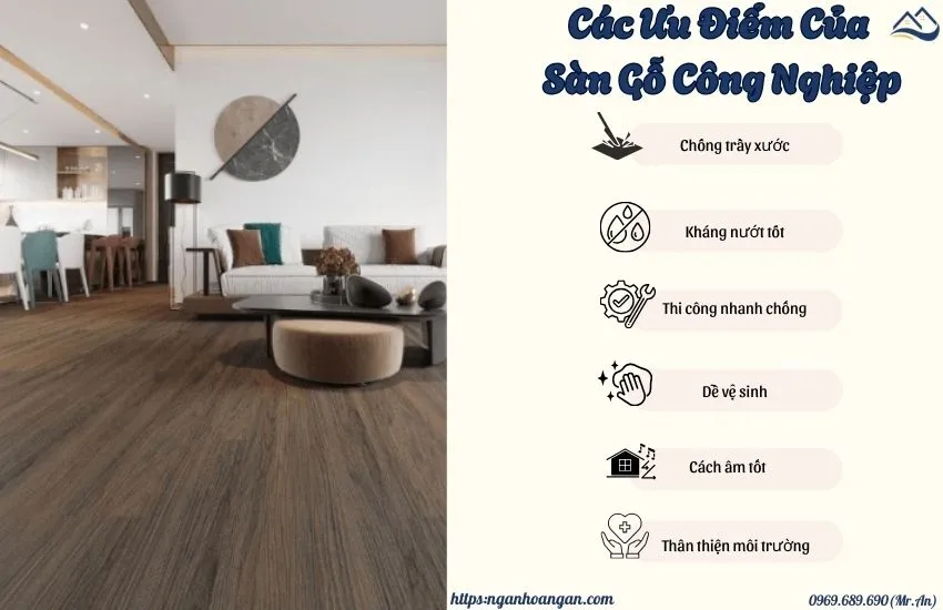 Ưu Điểm Nối Bật Của Sàn Gỗ Công Nghiệp 