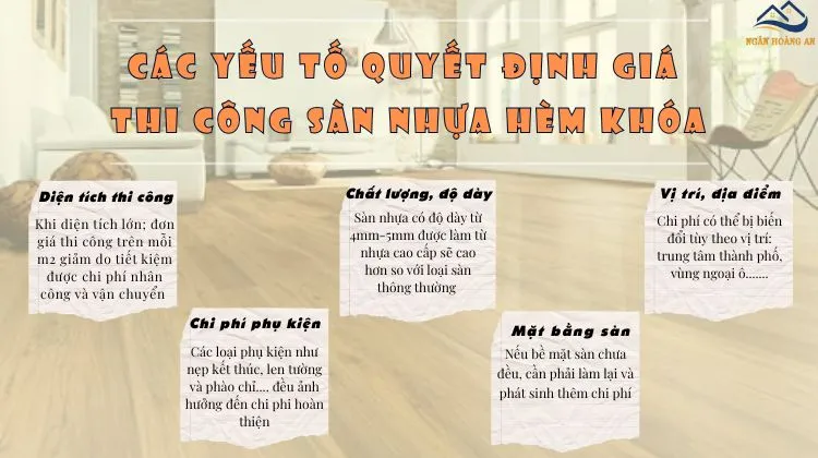 Các Yếu Tố Ảnh Hưởng Tới Giá Thi Công Hoàn Thiện Của Sàn Nhựa Hèm Khóa