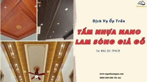 Ốp Trần Nhựa Nano Lam Sóng Giả Gỗ Đẹp – Hiện Đại Tại Nhà Bè TPHCM