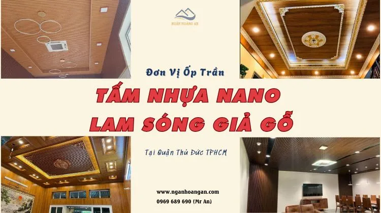 Đơn Vị Ốp Trần Nano Lam Sóng Giả Gỗ 