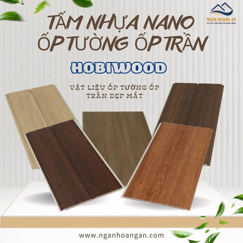 Tấm Nhựa Ốp Trần Ốp Tường Nano HobiWood Tấm Nhựa Ốp Trần Ốp Tường Nano HobiWood
