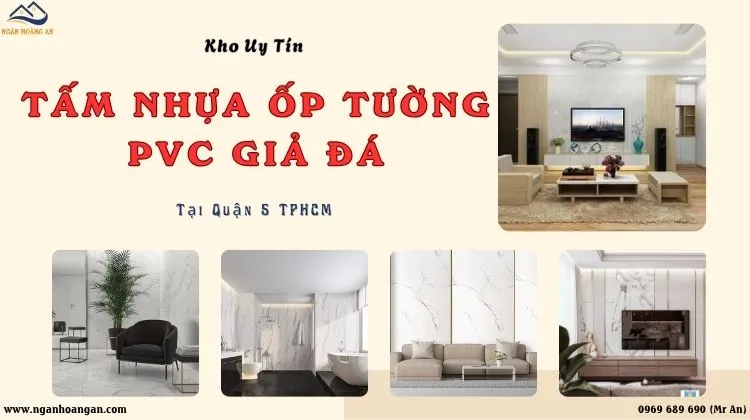 Kho Uy Tín Tấm Nhựa Ốp Tường PVC Giả Đá