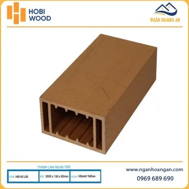 Lam Hộp Che Nắng Gỗ Nhựa Ngoài Trời Hobiwood HB160L80 Vibrant Yellow