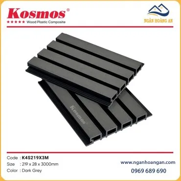 Lam Sóng Gỗ Nhựa Ngoài Trời  Kosmos K4S219X3M Dark Grey