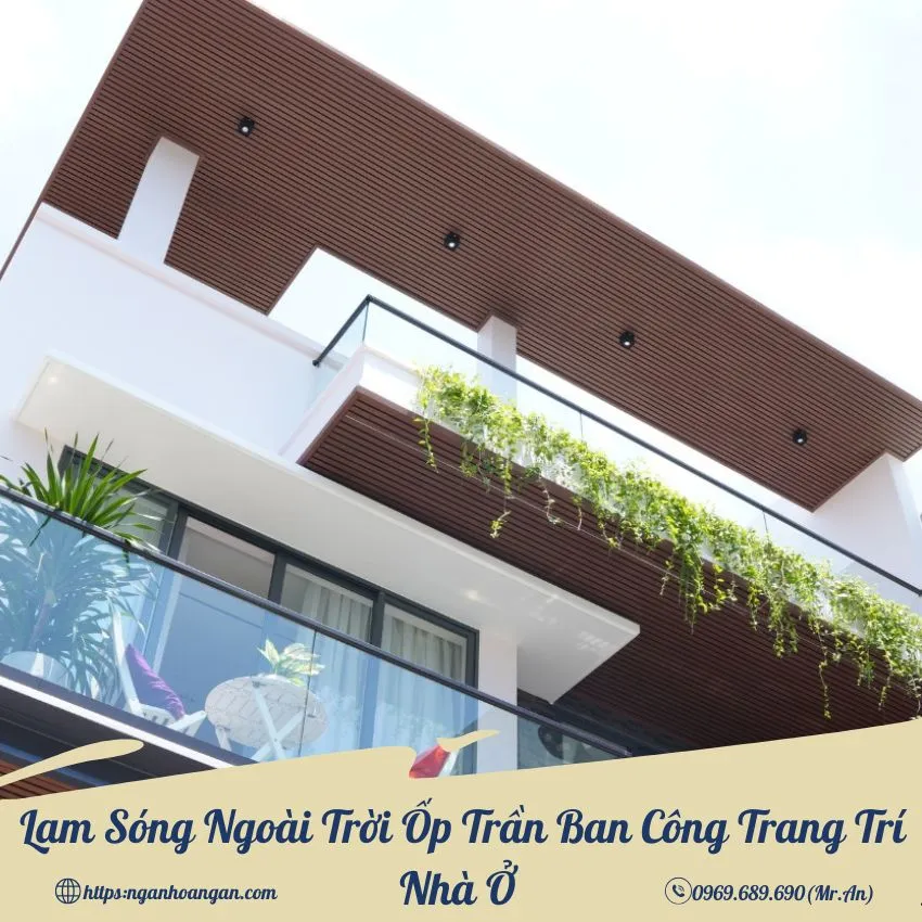 Lam Sóng Ngoài Trời Ốp Trần Ban Công Trang Trí Nhà Ở