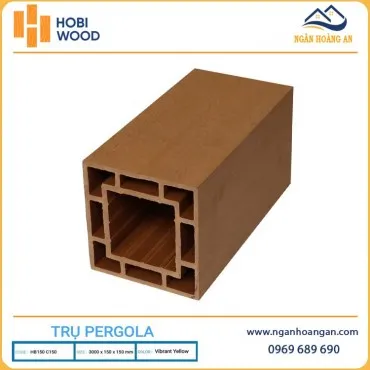 Lam Trụ Pergola Gỗ Nhựa Ngoài Trời Hobiwood HB150C150 Vibrant Yellow