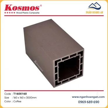 Lam Trụ Pergola Gỗ Nhựa Ngoài Trời Kosmos T160x160 Coffee