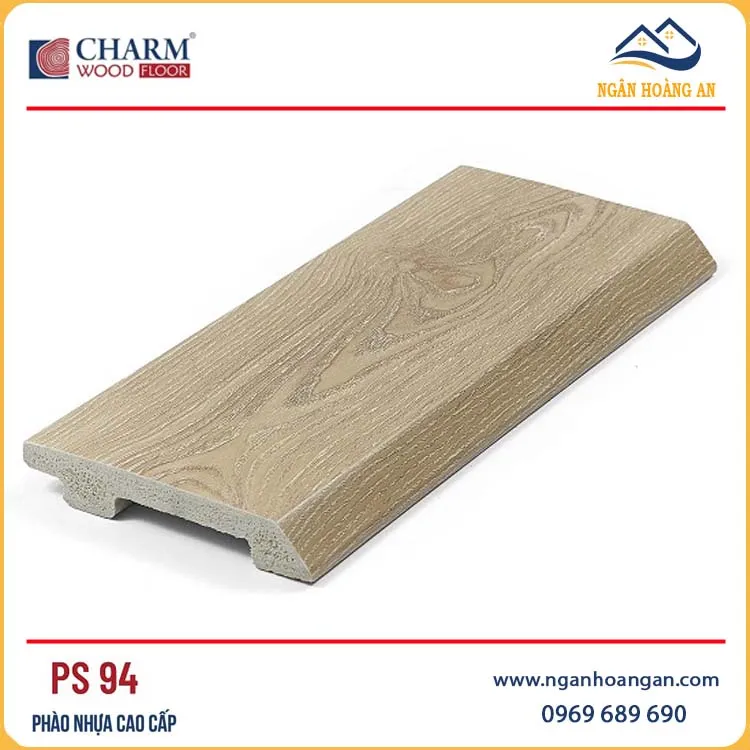 Len Chân Tường Nhựa Giả Gỗ Charmwood PS94 Cao 90mm