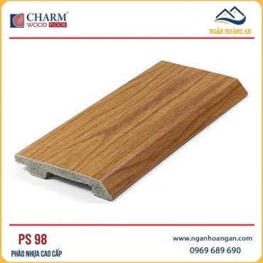 Len Chân Tường Nhựa Giả Gỗ Charmwood PS98 Cao 90mm