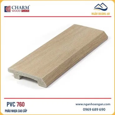 Len Chân Tường Nhựa Giả Gỗ Charmwood PVC760 Cao 75mm