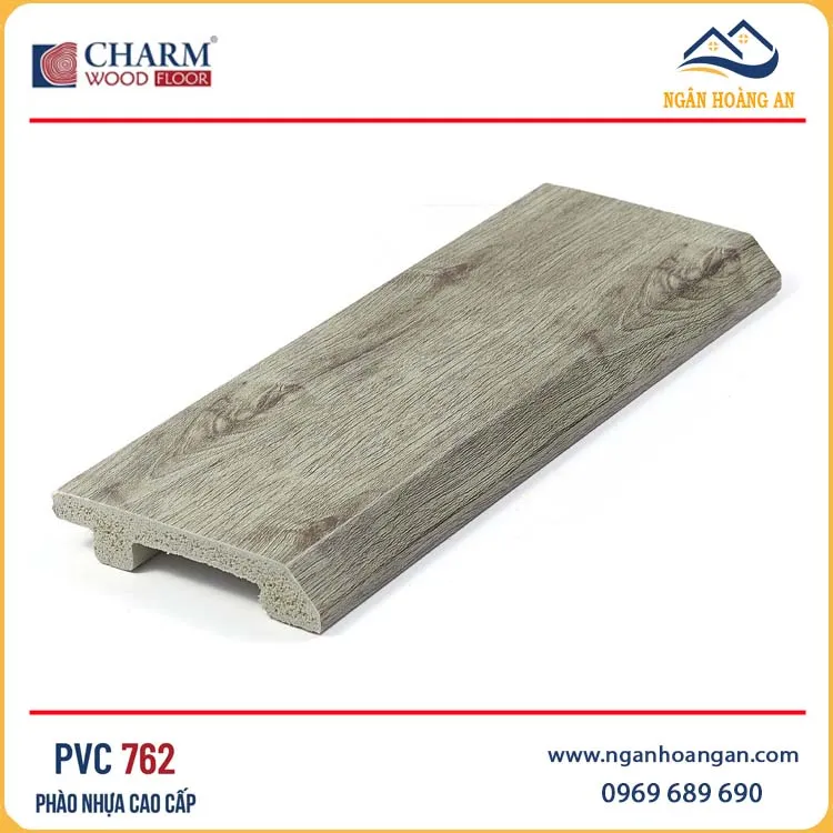 Len Chân Tường Nhựa Giả Gỗ Charmwood PVC762 Cao 75mm