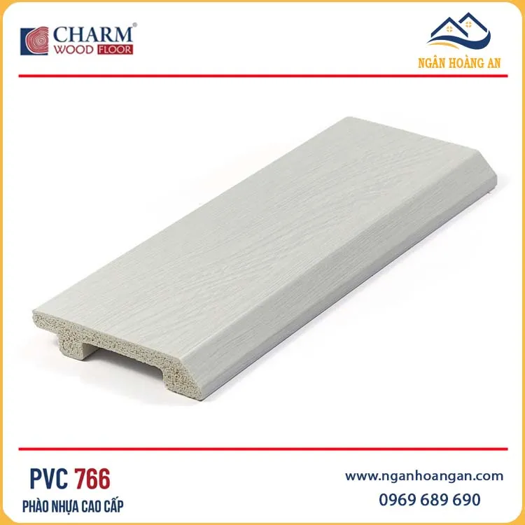 Len Chân Tường Nhựa Giả Gỗ Charmwood PVC766 Cao 75mm