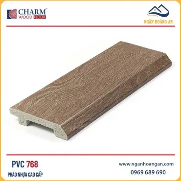 Len Chân Tường Nhựa Giả Gỗ Charmwood PVC768 Cao 75mm