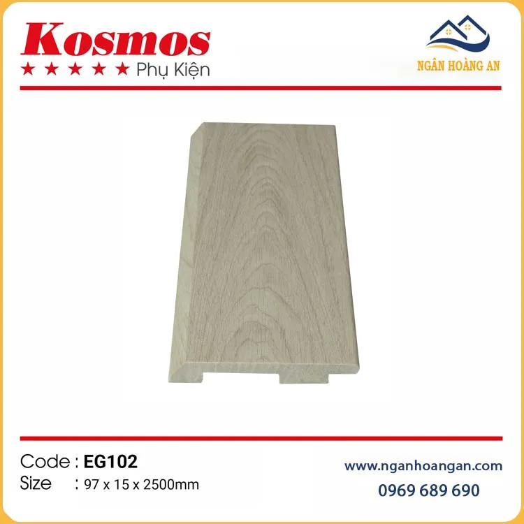 Len Chân Tường Nhựa Giả Gỗ Kosmos EG102 Cao 97mm