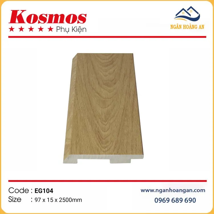 Len Chân Tường Nhựa Giả Gỗ Kosmos EG104 Cao 97mm