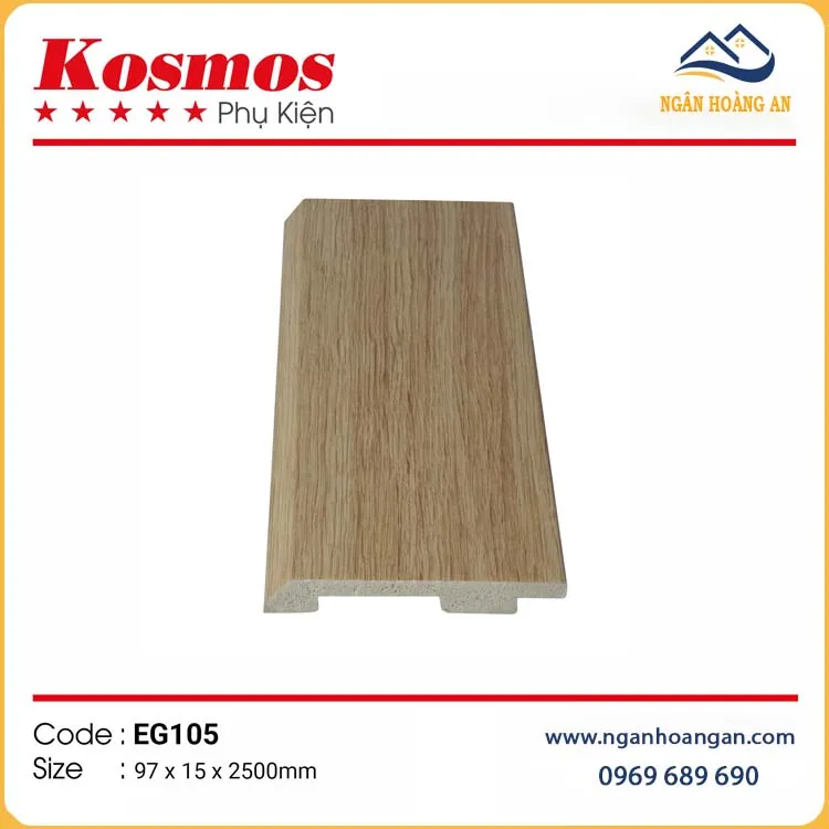 Len Chân Tường Nhựa Giả Gỗ Kosmos EG105 Cao 97mm