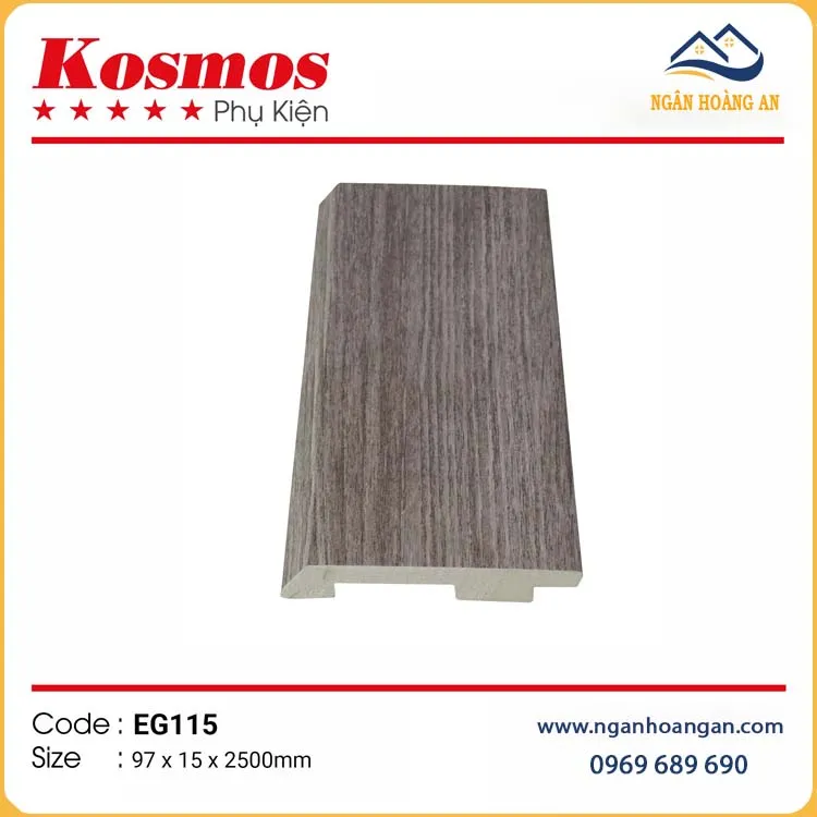 Len Chân Tường Nhựa Giả Gỗ Kosmos EG115 Cao 