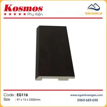 Len Chân Tường Nhựa Giả Gỗ Kosmos EG116 Cao 97mm