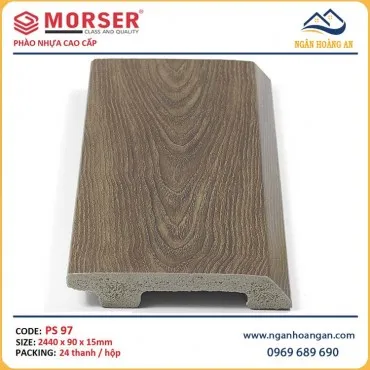 Len Chân Tường Nhựa Giả Gỗ Morser PS97 Cao 90mm