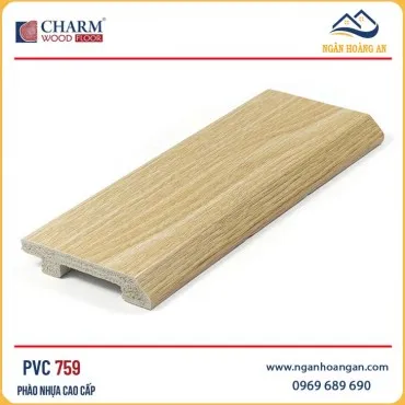 Len Chân Tường Nhựa PVC Giả Gỗ Charmwood PVC759 Cao 75mm