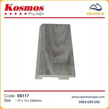 Len Chân Tường Nhựa PVC Giả Gỗ Kosmso EG117 Cao 97mm