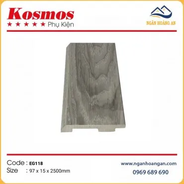 Len Chân Tường Nhựa PVC Giả Gỗ Kosmos EG118 Cao 97mm