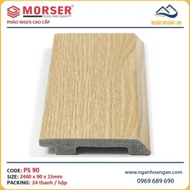 Len Chân Tường Nhựa PVC Giả Gỗ Morser PS90 Cao 90mm