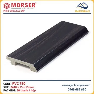Len Chân Tường Nhựa PVC Giả Gỗ Morser PVC750 Cao 75mm